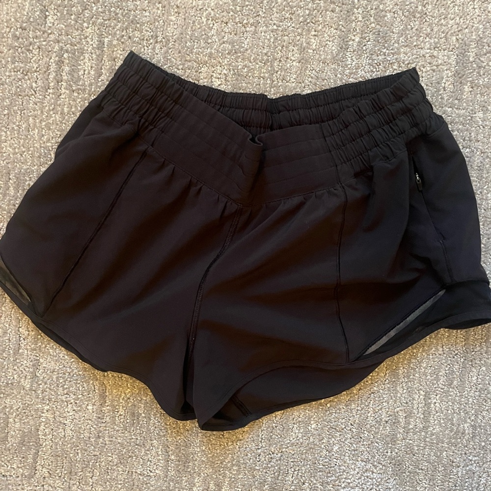 black hotty hot high rise shorts